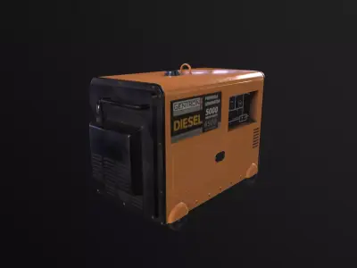 Diesel Generator 3D Model Low-poly 3D model