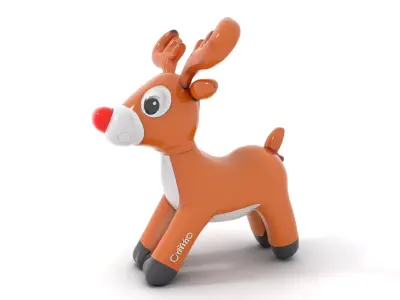 Rudolf Inflatable Reindeer model pack Low-poly 3D model