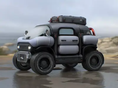 Futuristic Off-Road Concept Vehicle 3D model