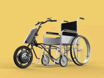 POWER ASSIST ELECTRIC MOTOR ATTACHMENT HANDCYCLE BIKE WHEELCHAIR 3D model