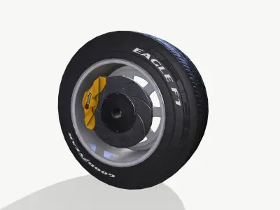 Rally wheel Eagle F1 Low-poly 3D model