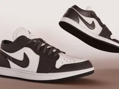 3D Model Nike Jordan Low Panda Low-poly 3D model