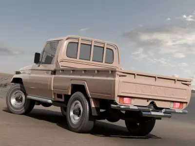 Toyota landcruiser1991 pickup 3D model