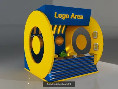 Booth Exhibition Stand G30 3D Model Collection