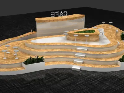 Mall Coffee shop 3D model