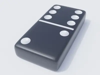 Domino Tile Collection Low-poly 3D model