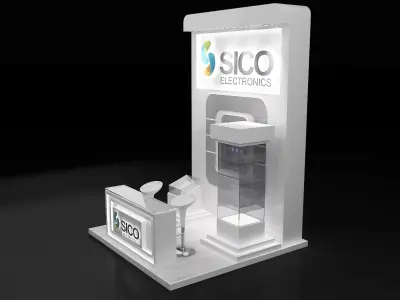  Booth Exhibition Stand a303bc 3D model