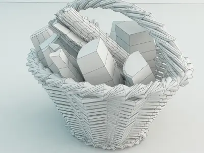 Wicker Basket Free 3D model
