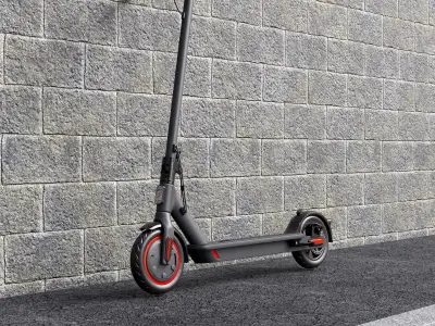 electric scooter Low-poly 3D model