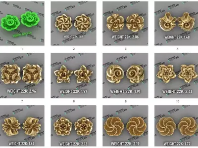 50 Turkish  Earring  stl  files 3D print model