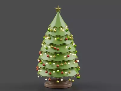 Christmas Tree with decoration 3D model