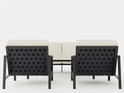 Lyra sofa set Low-poly 3D model