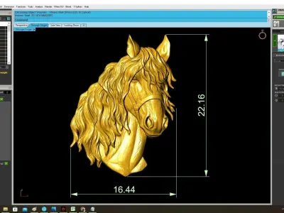 Luxury Horse Head Jewelry Design  3985 3D print model