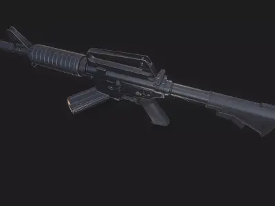 XM177 Carbine Vietnam War Low-poly PBR Low-poly 3D model