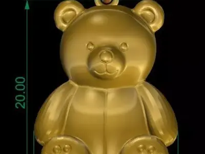Bear Pendant 3D print model