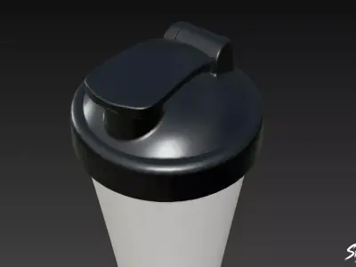 Shaker Bottle Low-poly 3D model