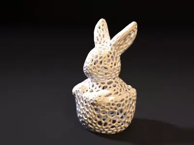 Rabbit voronoi 3D print model