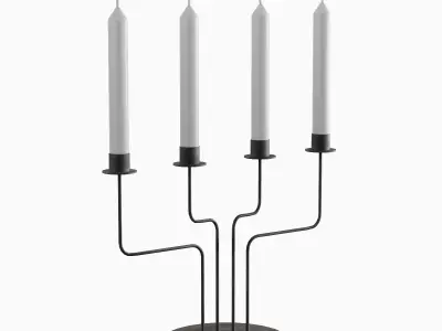 Candlestick 02 Low-poly 3D model