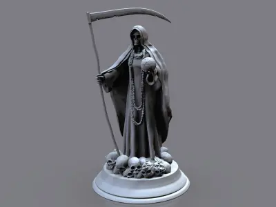 Classic Santa Muerte statue for 3d printing 3D print model