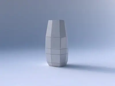 Vase arc rectangle with large plates 3D print model