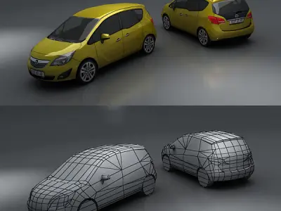 Opel Meriva Low-poly 3D model