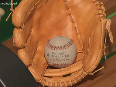National League Baseball Ball 1950-1965 3D model