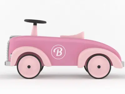 Retro Push Car 3D model