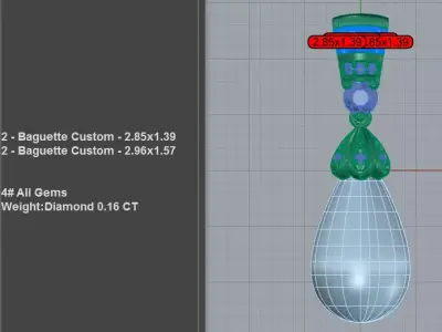 Luxury Art Deco Baroque Pearl Pendant 3D print model