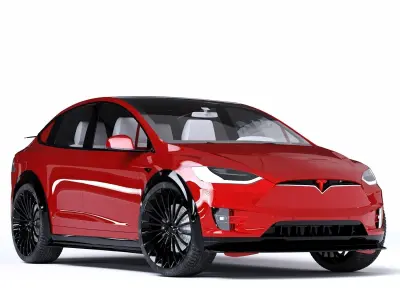 Tesla model x 3d Model Low-poly 3D model