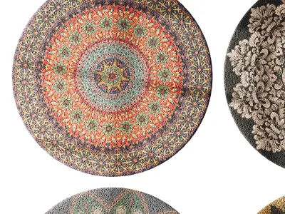 round carpet 7 3D model