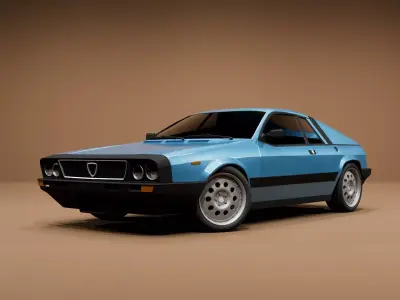 Lancia Beta Montecarlo Low-poly 3D model