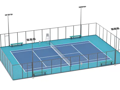 Tennis Court 3 3D model