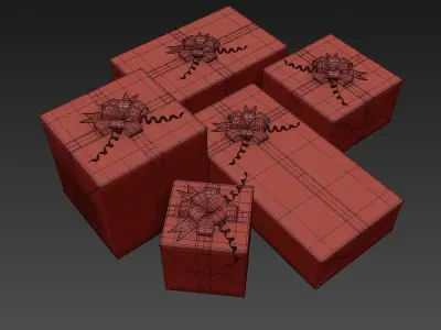 Gift Boxes Collection 3D model 3D model