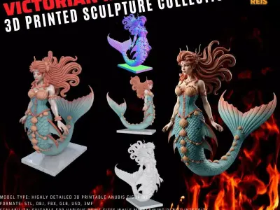 Mermaid Amidst Waves  3D model