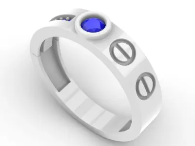 Jewelry Diamond Ring Model RG05 Free 3D print model