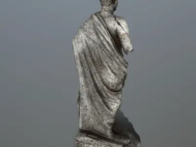 statue 5 roman Low-poly 3D model