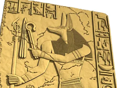 Anubis god for CNC Router and 3D print model