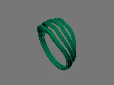 Women Ring Plain Ring Ready STL 3DM Models Womens Rings 3D print model 56