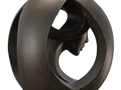 Abstract Profile Flowing Form Sculpture  3D model