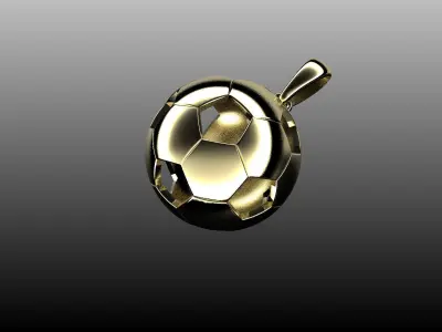 soccer ball pendant 3D print model