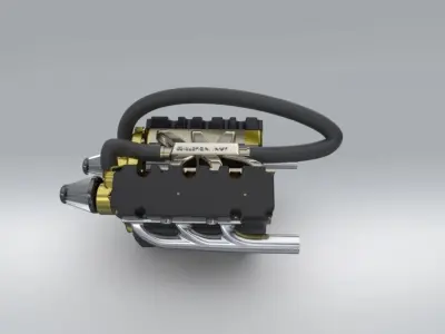  ENGINE-TWIN TURBO V-TYPE 3D print model