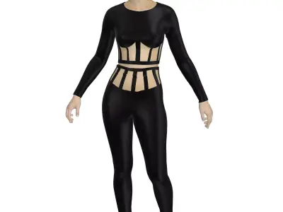 Skini dress Marvelous Designer or Clo3D ZPRJ 3D model