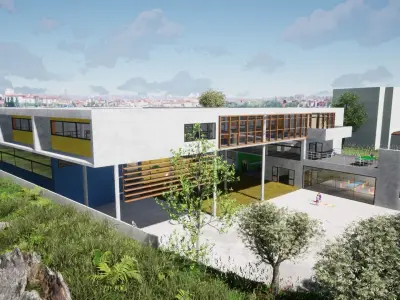 PUBLIC ELEMENTARY SCHOOL  for Twinmotion and Unreal Engine 4 3D model