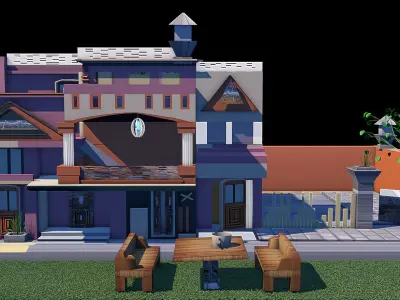  exterior house model Free 3D model