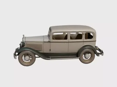 1920s Vintage Sedan Early Vintage 3D model 3D model