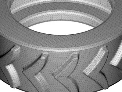 Kids Tractor Tyre 3D print model
