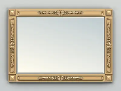 Rectangle mirror frame 012 3D model