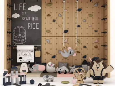 toys and furniture set  3D model