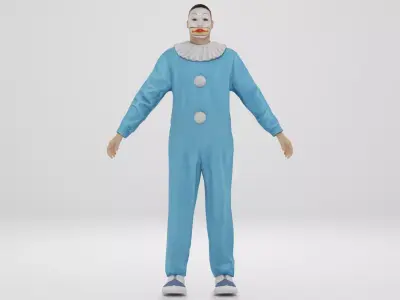Clown Low-poly 3D model