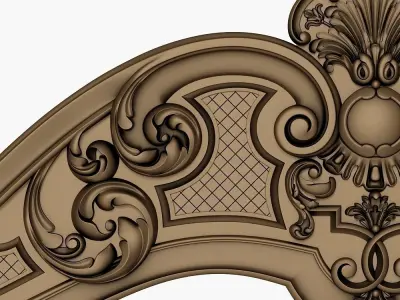 Carved crown decor for cnc 3D model purchase